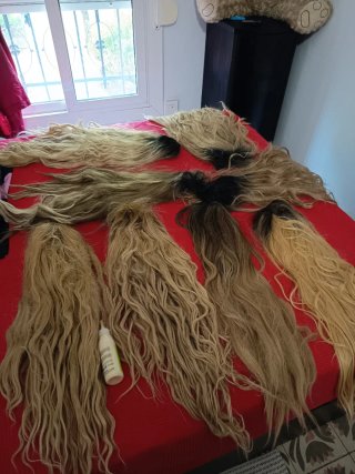 Pelucas largas rubias y castañas