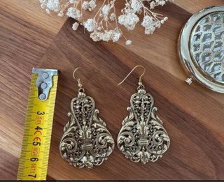 Pendientes latón Art Nouveau