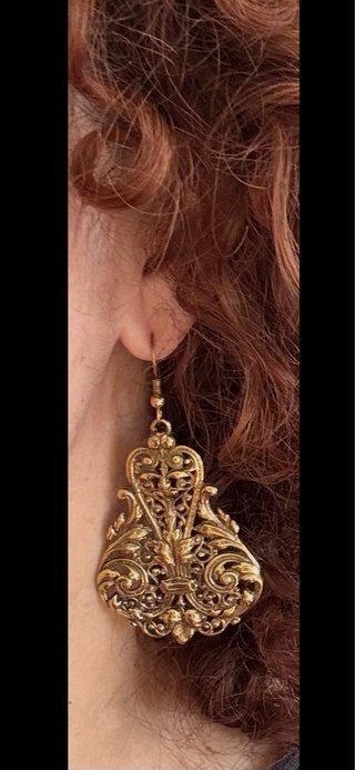 Pendientes latón Art Nouveau
