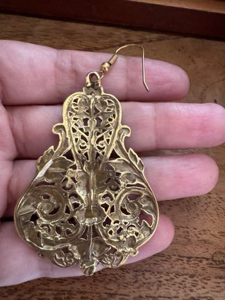 Pendientes latón Art Nouveau
