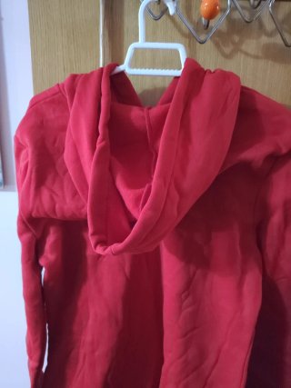 Sudadera Larga Roja con Capucha