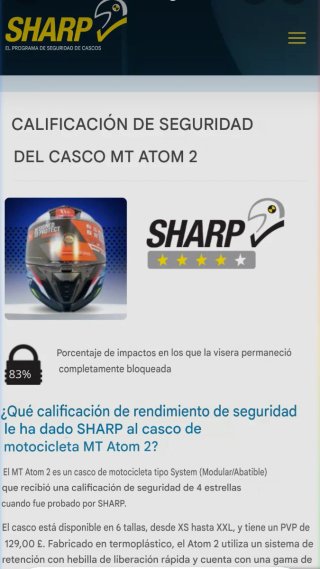 Casco MT Helmets Atom 2 Talla L