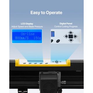Macchina da taglio/plotter per vinile da 34" (86,4 cm) con software di taglio segnale a 3 lame e schermo LCD