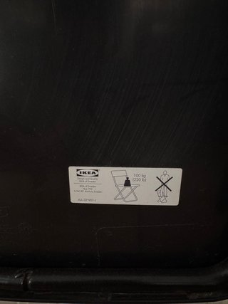 Coppia di sedie pieghevoli IKEA nere