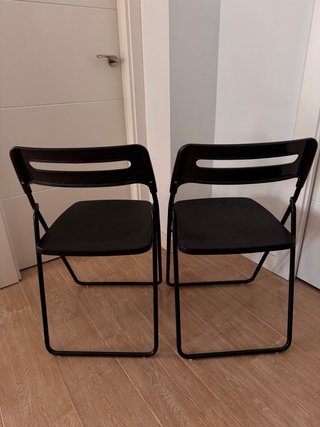 Coppia di sedie pieghevoli IKEA nere