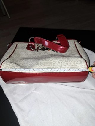 Borsa Roccobarocco Bianca e vernice rossa