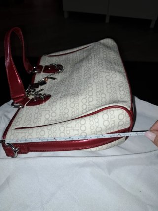 Borsa Roccobarocco Bianca e vernice rossa