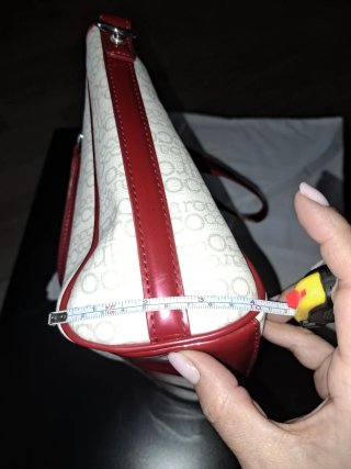 Borsa Roccobarocco Bianca e vernice rossa