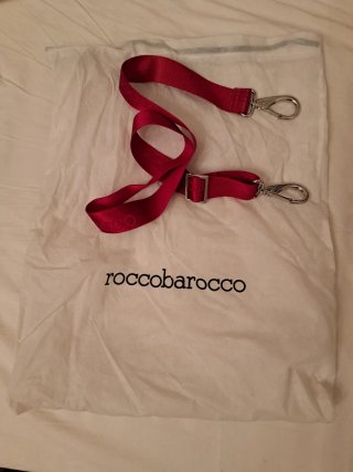 Borsa Roccobarocco Bianca e vernice rossa