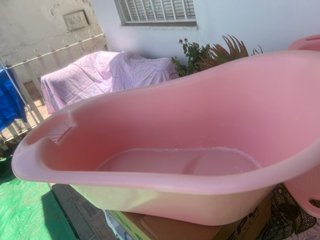 Bañera de bebé rosa