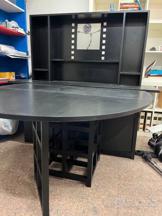 Mesa abatible madera negra