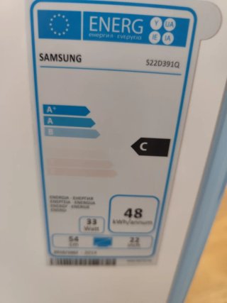 Monitor Samsung 22” S22D391Q blanco/azul con HDMI