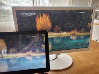 Monitor Samsung 22” S22D391Q blanco/azul con HDMI