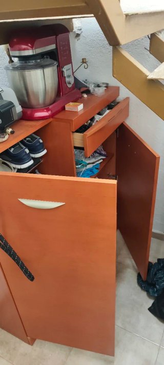 Cómoda Mueble bajo 2 cajones madera