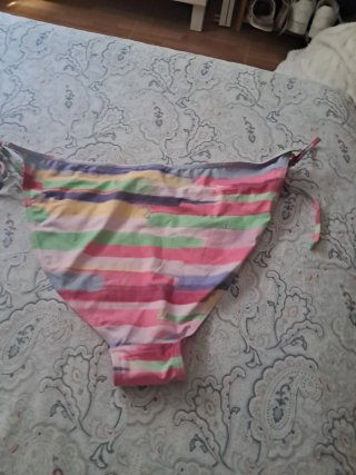 Parte baja bikini rayas multicolor Talla XXL