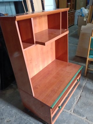 Mueble TV madera y cristal