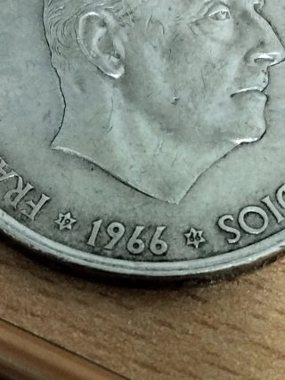 3 monedas 100 Pesetas Franco 1966 Plata