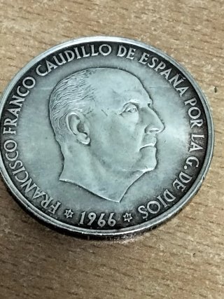 3 monedas 100 Pesetas Franco 1966 Plata