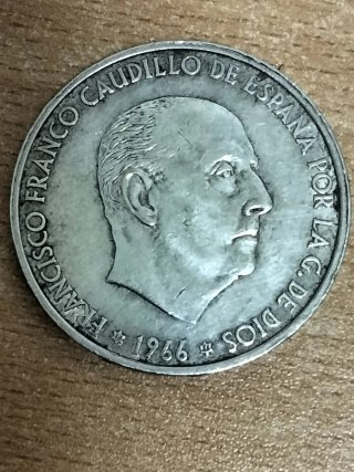 3 monedas 100 Pesetas Franco 1966 Plata
