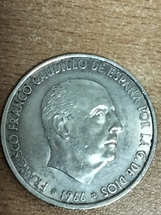 3 monedas 100 Pesetas Franco 1966 Plata