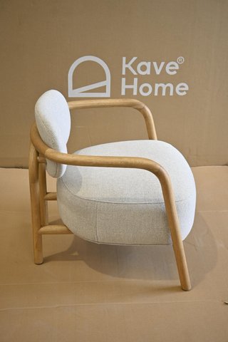 Poltrona Melqui Kave Home Beige Legno Rovere