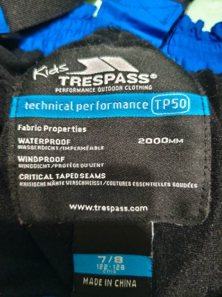 Traje Esquí Niño Trespass Azul