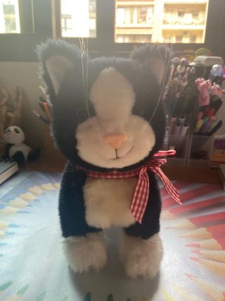 Peluche Gato Negro Anda y Maulla