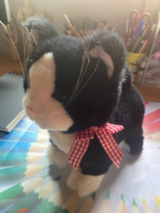 Peluche Gato Negro Anda y Maulla