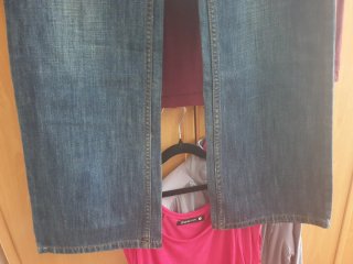 Pantalones vaqueros anchos, azules