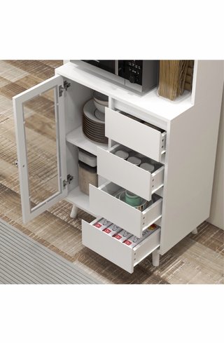 Alacena Cocina Blanca con Puerta Cristal