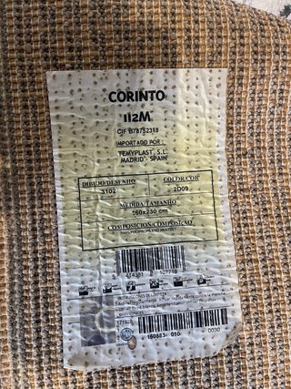 Alfombra salón beige y marrón