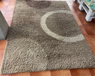Alfombra salón beige y marrón