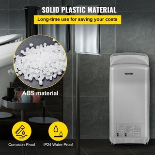 Secador de Manos Jet, Secador de Manos Eléctrico Comercial de Alta Calidad, Secador de Manos de ABS con Filtración HEPA, Secador de Manos Montado en la Pared, Secador de Manos Vertical de 2000W 22...