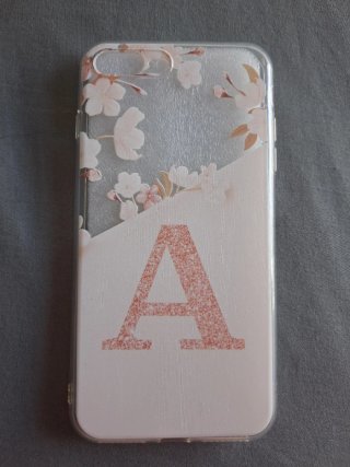 Funda iPhone 7/8 Plus Flores y Letra A