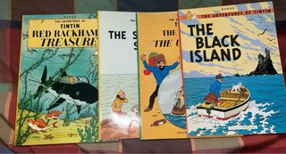 Colección de Tintín en inglés. Años ochenta.