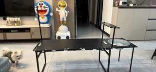 Mesa plegable hidráulica rosa, nueva
