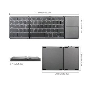 Teclado Plegable Portátil con Touchpad