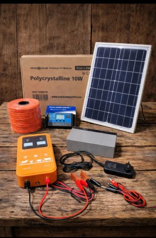Pastor eléctrico 12v hasta 10km con kit solar 12v