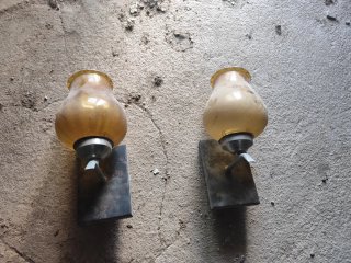 Varias Lámparas Apliques Vintage Vidrio y Metal