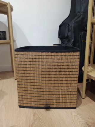2 cestas cuadradas de bambú Ikea