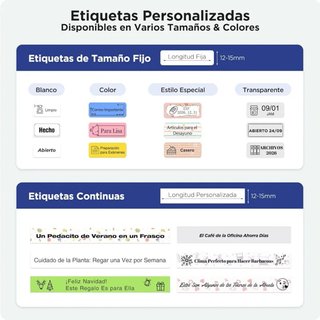 SUPVAN E12 Etiquetadora Bluetooth + 4 Rollos