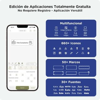 SUPVAN E12 Etiquetadora Bluetooth + 4 Rollos