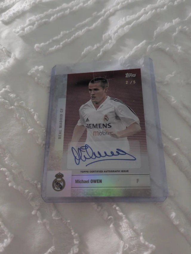 Carta Michael Owen Real Madrid 2/5 Autografo
