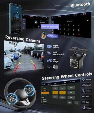 VECHTEL Radio Coche Bluetooth Carplay Android