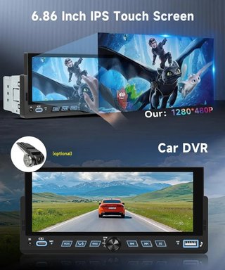 VECHTEL Radio Coche Bluetooth Carplay Android