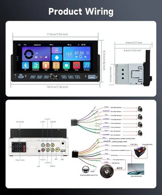 VECHTEL Radio Coche Bluetooth Carplay Android