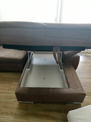 Sofá modular marrón de tela muy poco uso