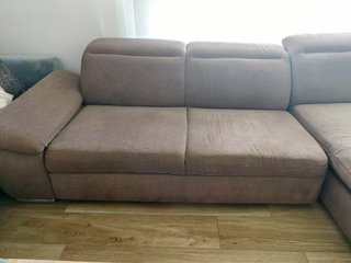 Sofá modular marrón de tela muy poco uso