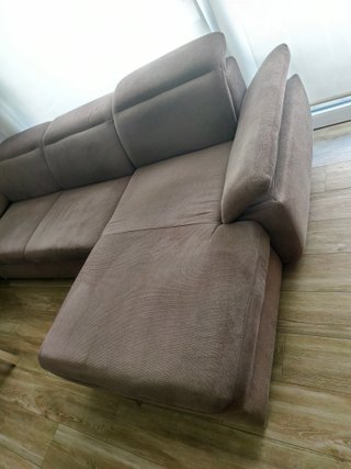 Sofá modular marrón de tela muy poco uso