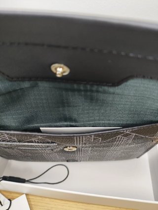 Monedero Lacoste Negro y Gris